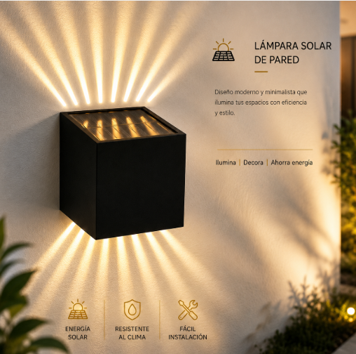 Lampada Solar de Pared Decorativa